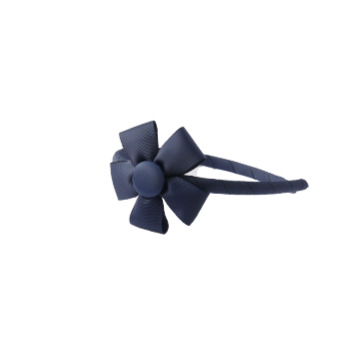 Diadema fina con flor de grosgrain | Artesanal y elegante