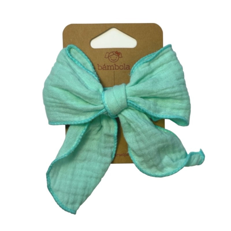 Pinza con Lazada Grande en Tela Bambula Artesanal