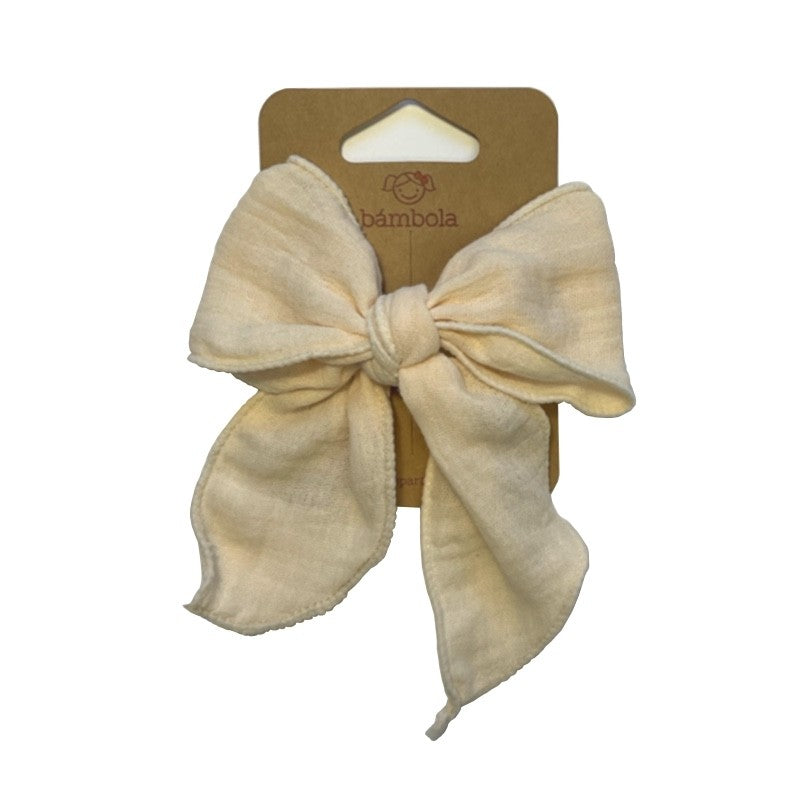 Pinza con Lazada Grande en Tela Bambula Artesanal