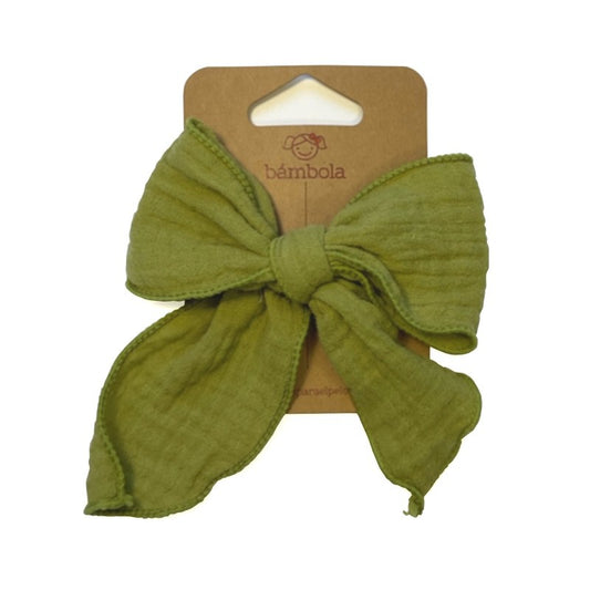 Pinza con Lazada Grande en Tela Bambula Artesanal