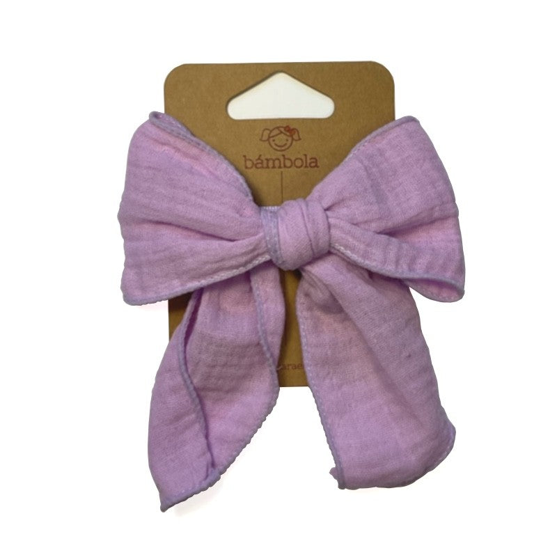 Pinza con Lazada Grande en Tela Bambula Artesanal