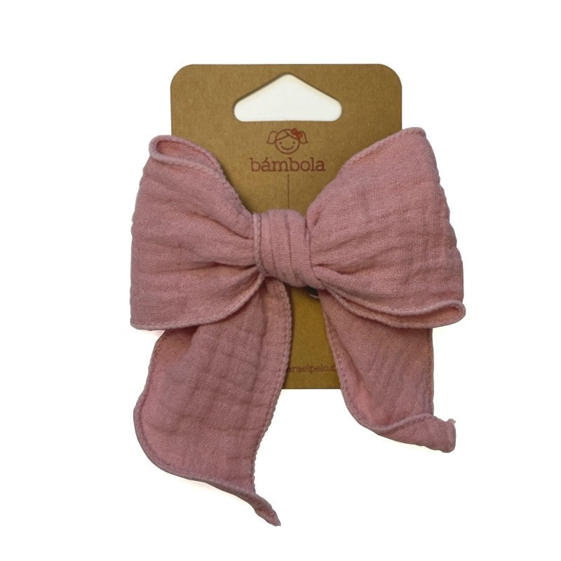 Pinza con Lazada Grande en Tela Bambula Artesanal