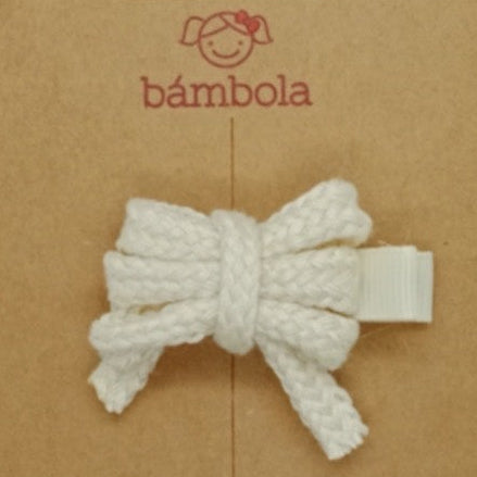 Pinza  pequeña con Lazo Cordón Hecho a Mano