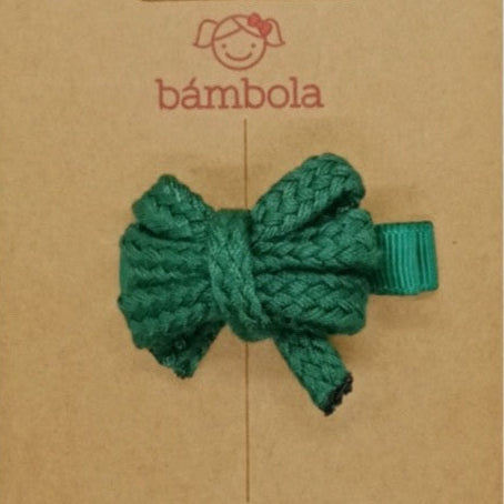 Pinza  pequeña con Lazo Cordón Hecho a Mano