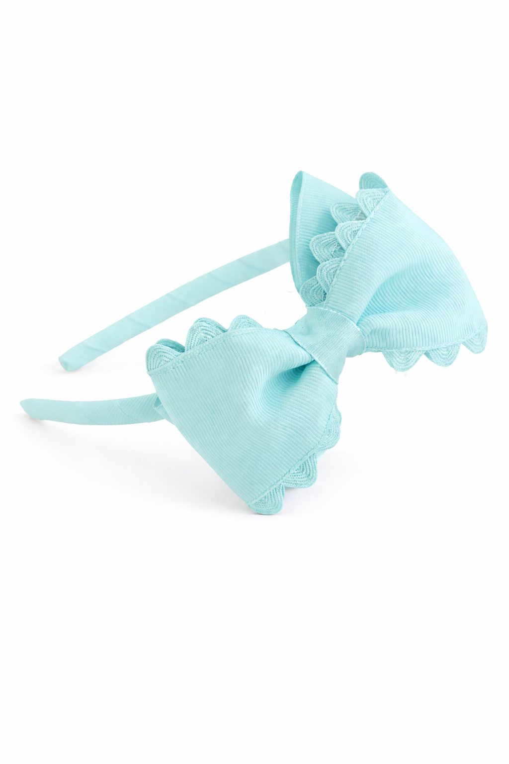 Diadema fina para niñas con lazo doble ondulina– Hecha a mano en España