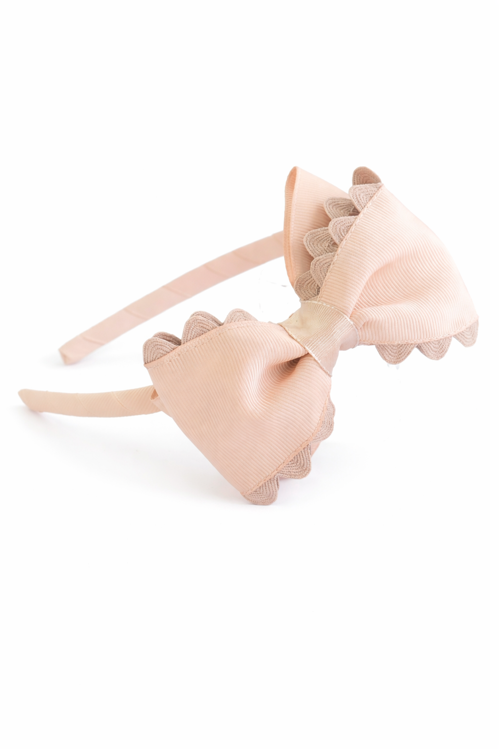 Diadema fina para niñas con lazo doble ondulina– Hecha a mano en España