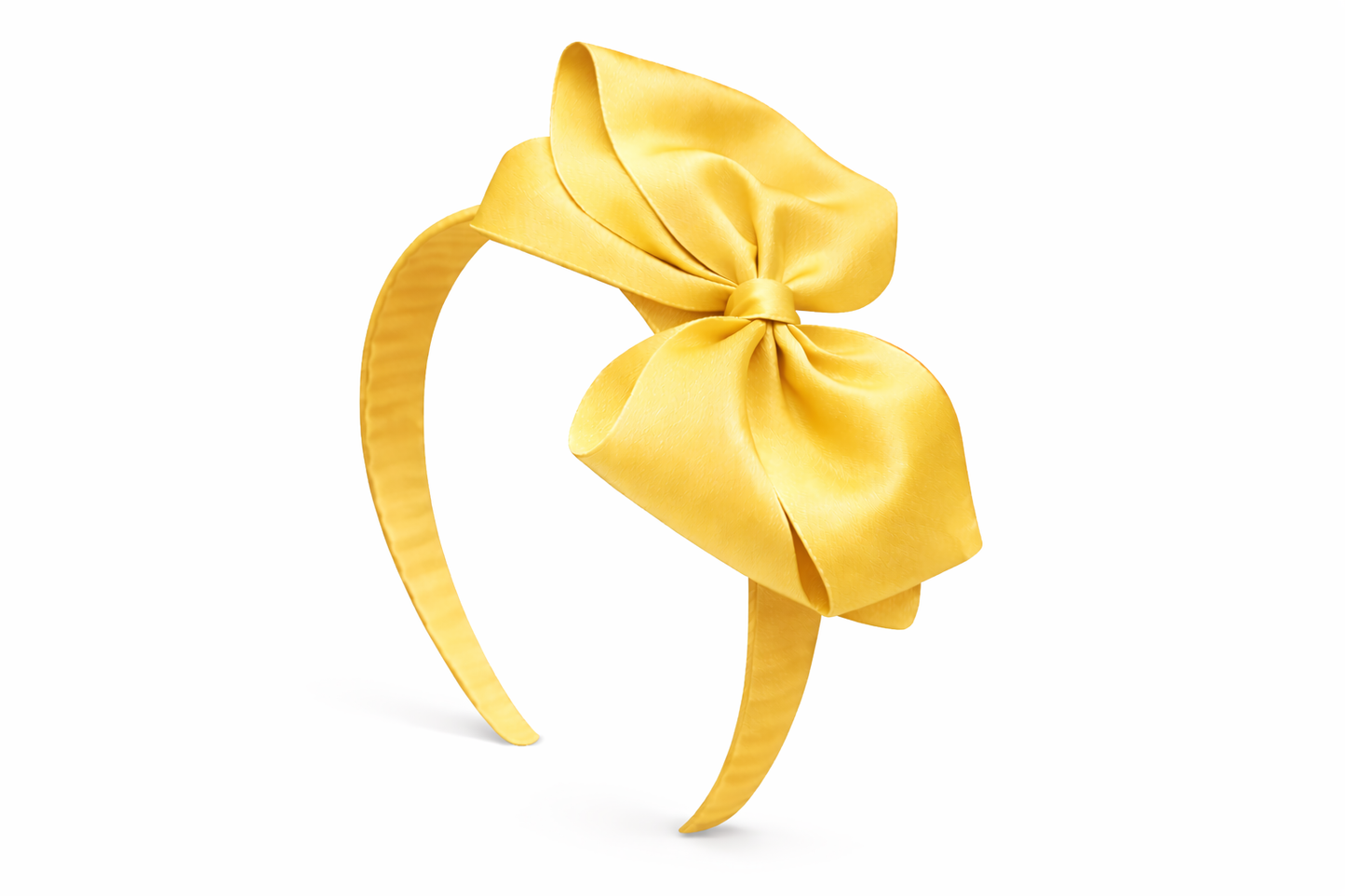 Diadema Ancha con Lazo doble de grosgrain artesanal