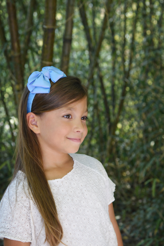 Diadema Ancha con Lazo Mariposa Doble Artesanal