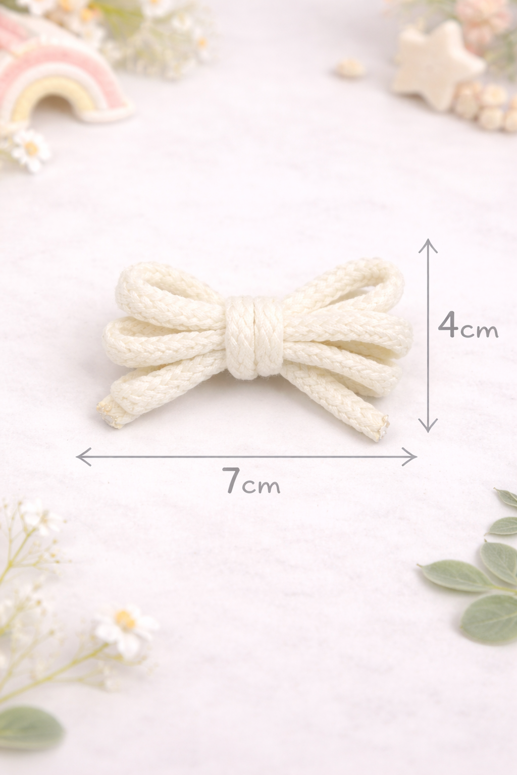 Pinza para el Cabello Infantil con Lazo de Algodón | Accesorio Artesanal