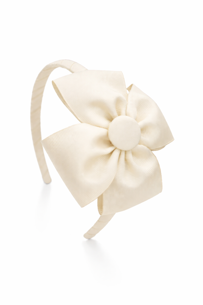 Diadema fina con lazo mariposa | Accesorio artesanal para niña