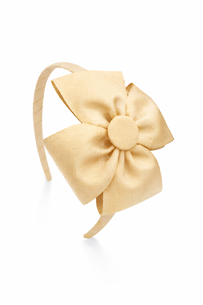 Diadema fina con lazo mariposa | Accesorio artesanal para niña
