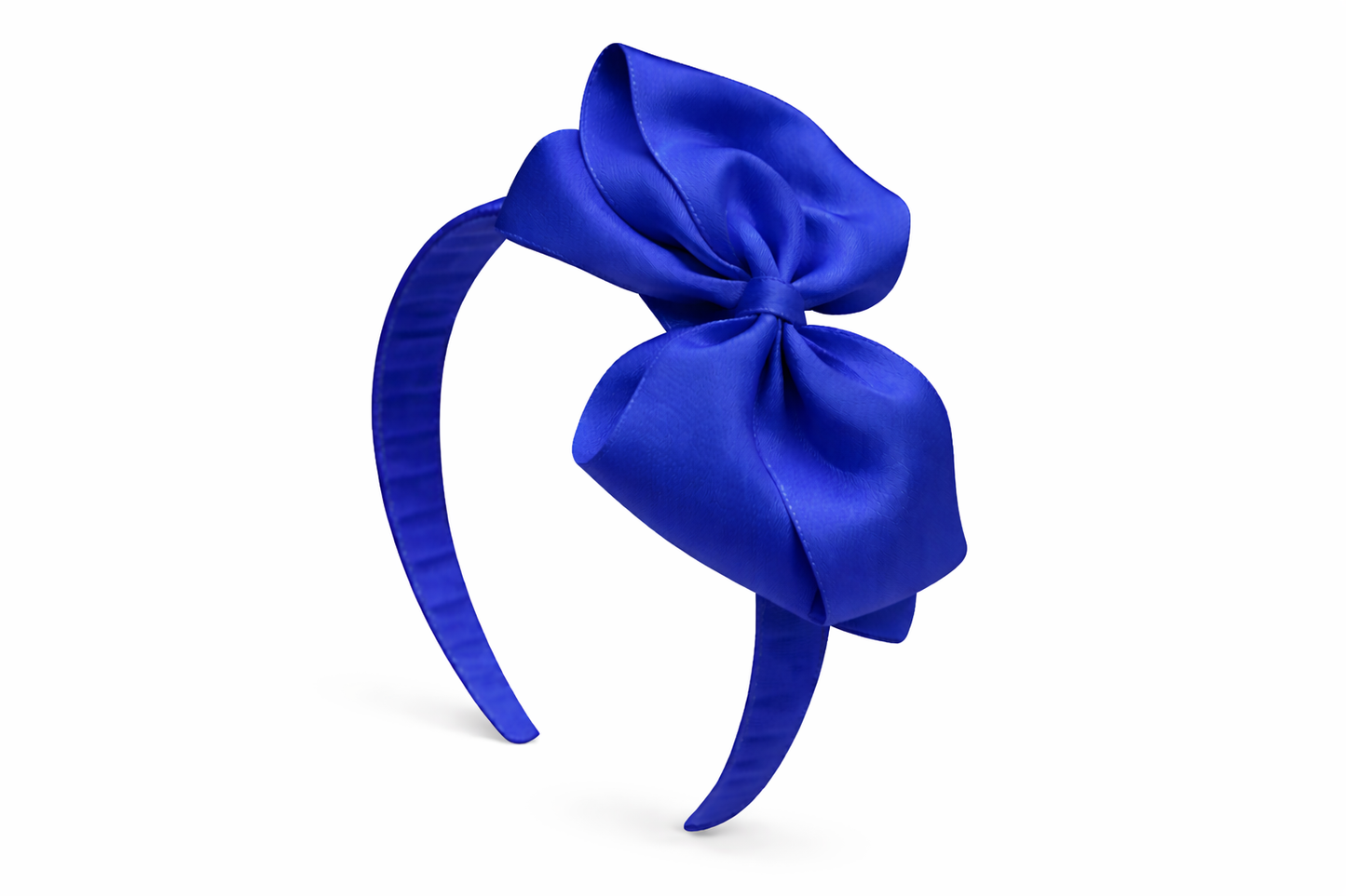 Diadema Ancha con Lazo doble de grosgrain artesanal