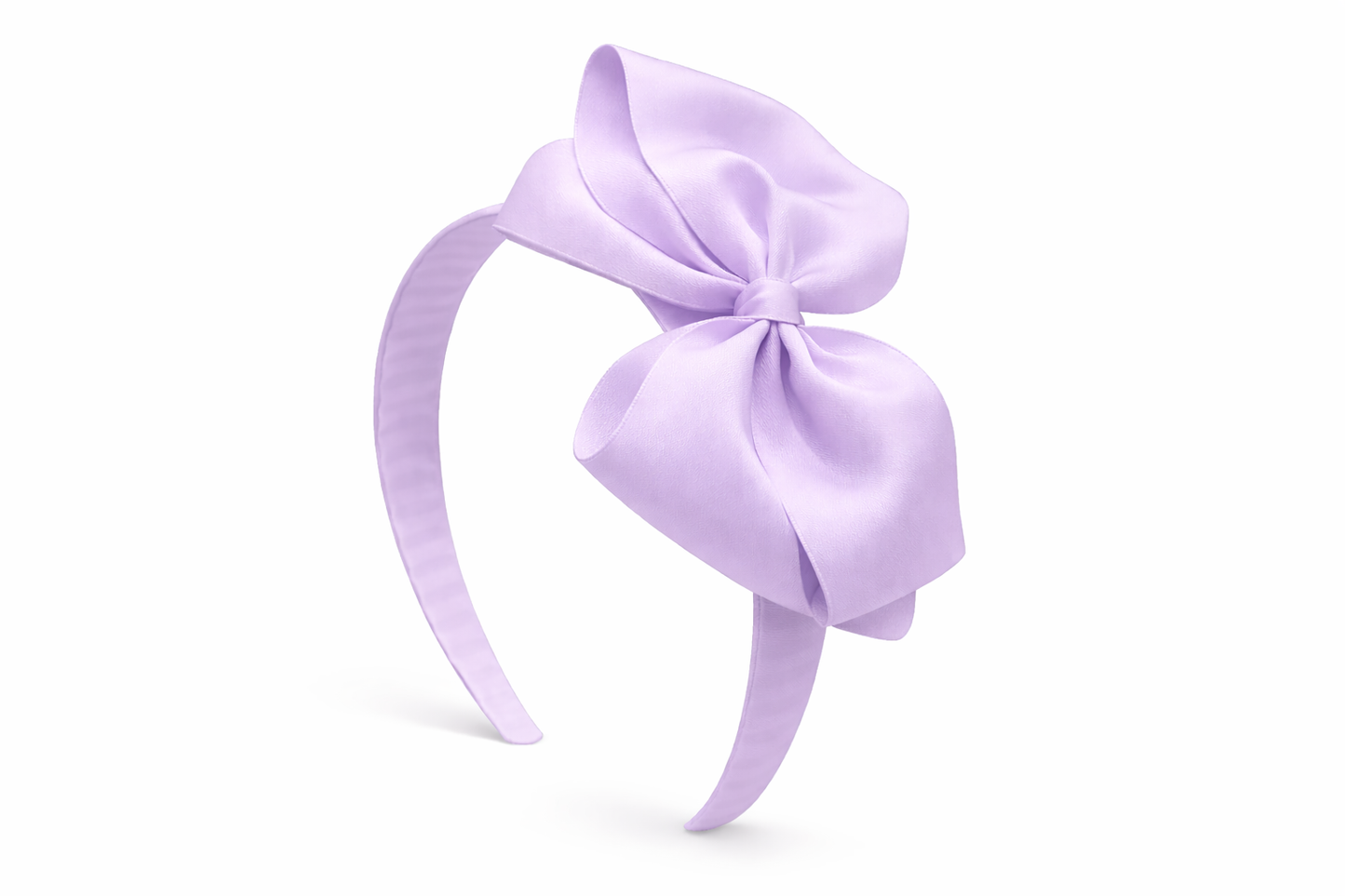 Diadema Ancha con Lazo doble de grosgrain artesanal