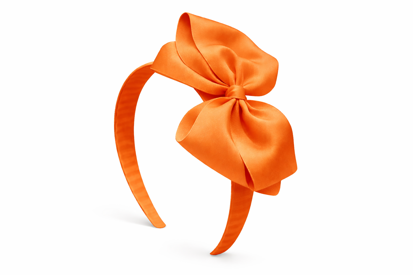 Diadema Ancha con Lazo doble de grosgrain artesanal