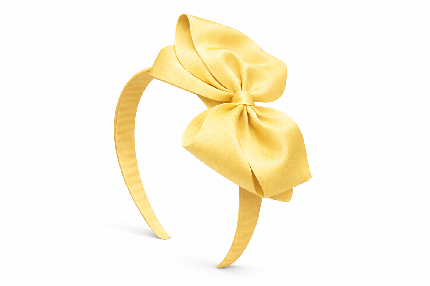 Diadema Ancha con Lazo doble de grosgrain artesanal