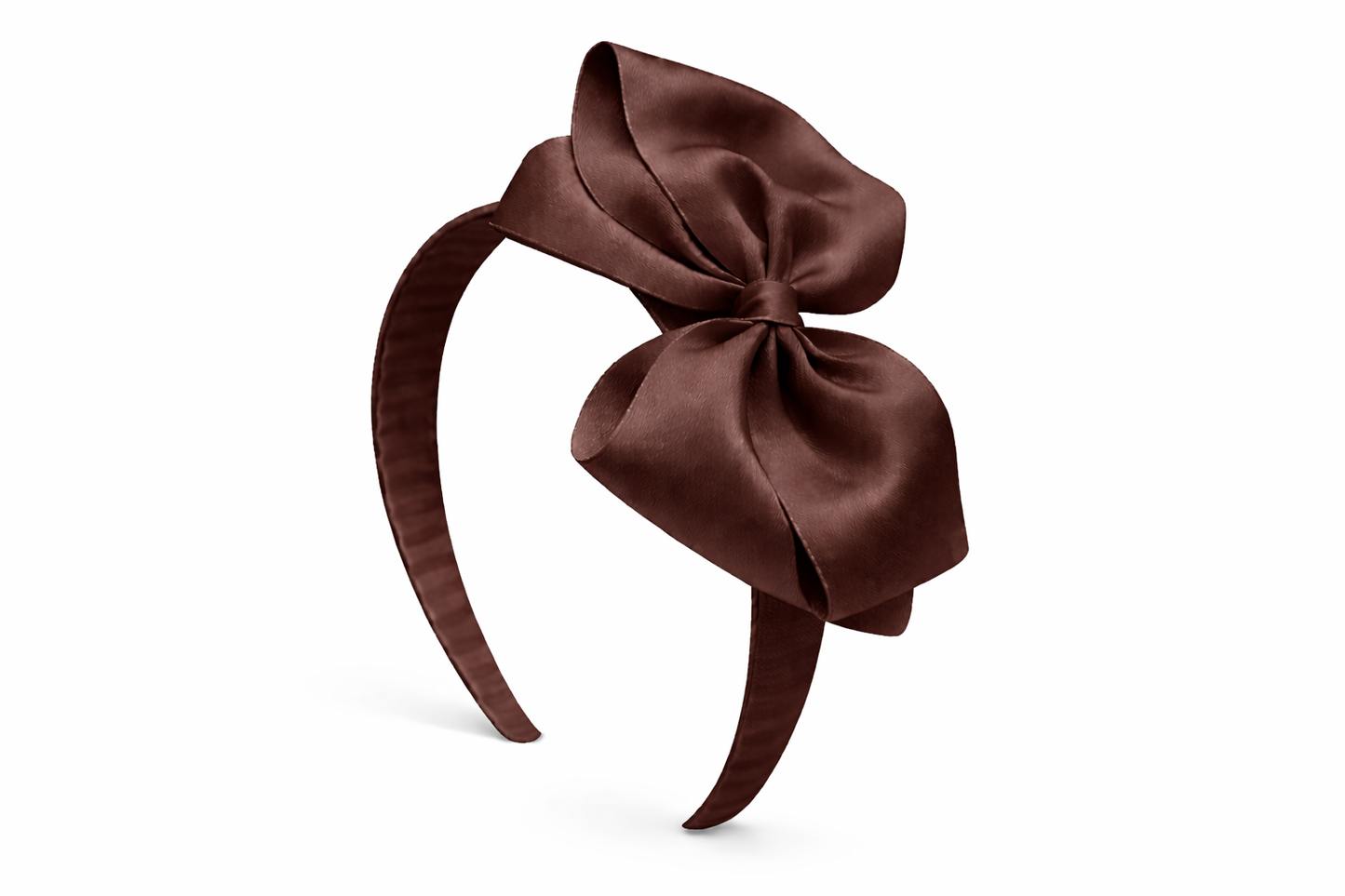 Diadema Ancha con Lazo doble de grosgrain artesanal