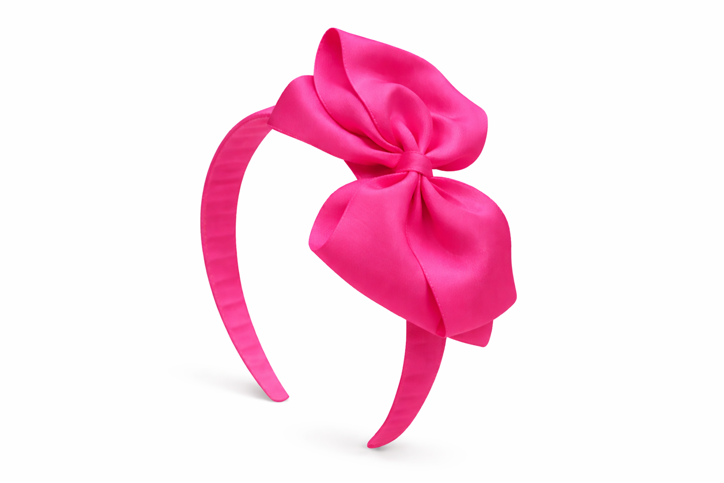 Diadema Ancha con Lazo doble de grosgrain artesanal