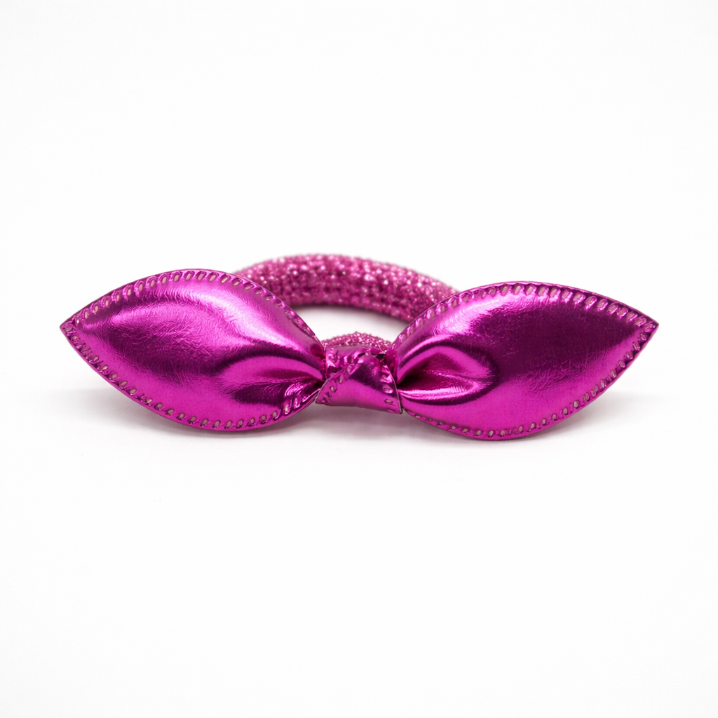 Coleteros Infantiles con Conejito Metalizado – Accesorios para Niñas