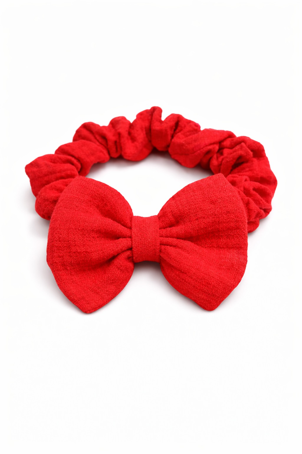 Felpa Scrunchie para Bebé Hecha a Mano en Muselina