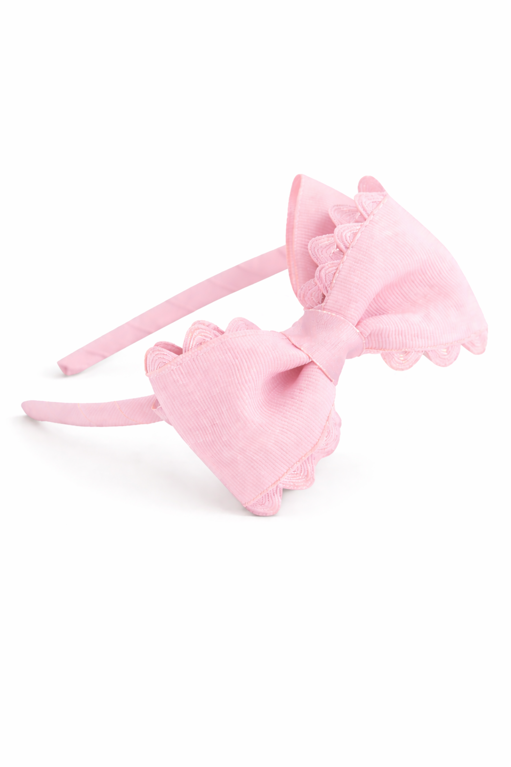 Diadema fina para niñas con lazo doble ondulina– Hecha a mano en España